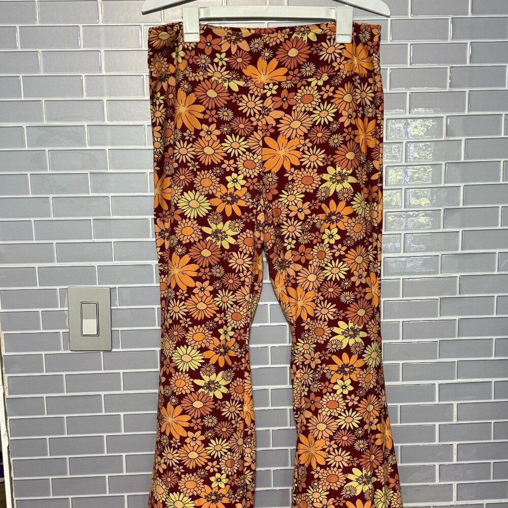 No Boundaries Women’s Flare Pants – Size XXL (19) – Floral Print – GUC